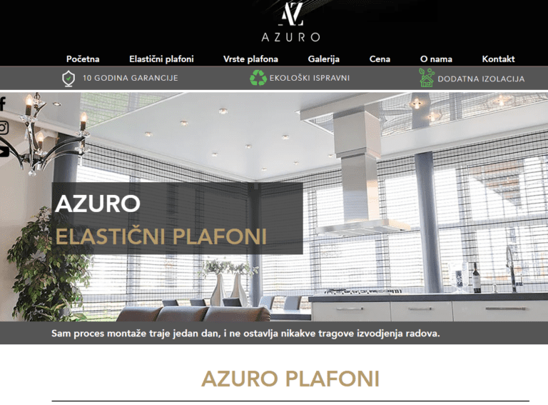 Elastični plafoni Azuro